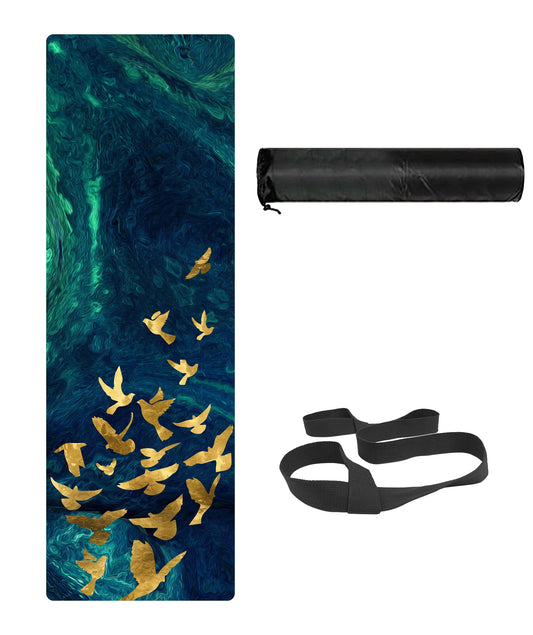 Yoga Mat Premium Printing Non Slip Exercise & Fitness Mat for All Types of Yoga, Pilates & Floor Workouts (72" X 24" X 6Mm Thick)