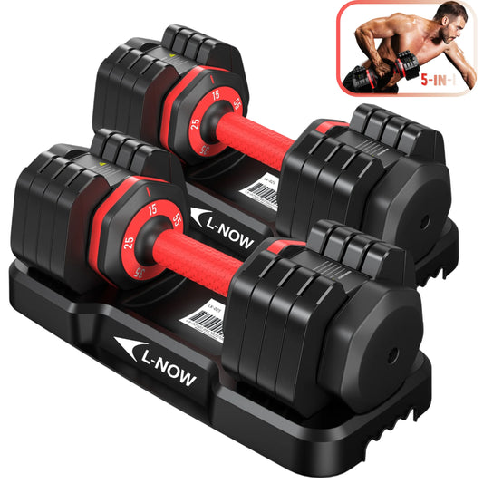 110LB Adjustable Dumbbells with High Quality Tray 15Lb to 55Lb Adjustable Dumbbell for Home Gym Exercise Equipment, ‌‌Christmas Gift